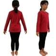 thumbnail image 6 of COUVER Unisex Soft Cotton Solid Color Long Sleeve Kids/Children's Crew Neck Shirt, Red 18M, 1 Pack, 6 of 7
