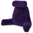 thumbnail image 5 of Mauve Purple Cover ONLY for Husband Pillow Cowboy Aspen Edition Two-Sided Microsuede/Microfiber for Big Reading Support Bed Rest Sitting Pillow with Arms - Set Includes Detachable Neck Roll Cover, 5 of 10