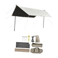 thumbnail image 2 of Lona de acampada, refugio solar, tienda de campaña multifuncional, lona de lluvia, toldo para actividades al aire libre, playa, viajes, jardín, Picnic, 2 of 8