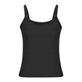 thumbnail image 5 of Women's Tank Tops Casual Round Neck Ribbed Slim Fit Spaghetti Strap Camisole Sleeveless Summer Tank Shirt, 5 of 6