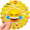 thumbnail image 3 of Laugh Cry Emoji Stickers, Set of 50, Waterproof and UV Resistant, Perfect for All Your Gadgets, 3 of 5
