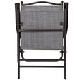 thumbnail image 5 of Topbuy 2-Piece Folding Outdoor Patio Chair Sling Back Camping Chair with Armrest & Pillow Gray, 5 of 10