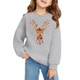 thumbnail image 3 of Boys Sweatshirts Kids Holiday Tree Print Fleece Pocket Crew Neck Long Sleeve Hoodless Top White 5-6 Years, 3 of 4