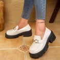 thumbnail image 7 of Bkhluea Women Metal Buckle Platform Loafers Slip On Comfortable Footwear For Office Work Daily Casual Outdoor Activities, 7 of 7