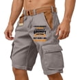 thumbnail image 5 of Big And Tall Cargo Shorts For Men With Elastic Waist And Drawstring Featuring Durable Cotton Blend Fabric In Classic Khaki Olive Black Navy Light Gray XXL, 5 of 5