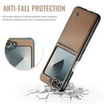 thumbnail image 5 of Dteck Case with Front Screen Protector for Samsung Galaxy Z Flip7 FE, Galaxy Z Flip 6 Premium PU Leather Case Slim Shockproof Protective Cover for Samsung Galaxy Z Flip7 FE/Z Flip 6,Brown, 5 of 6