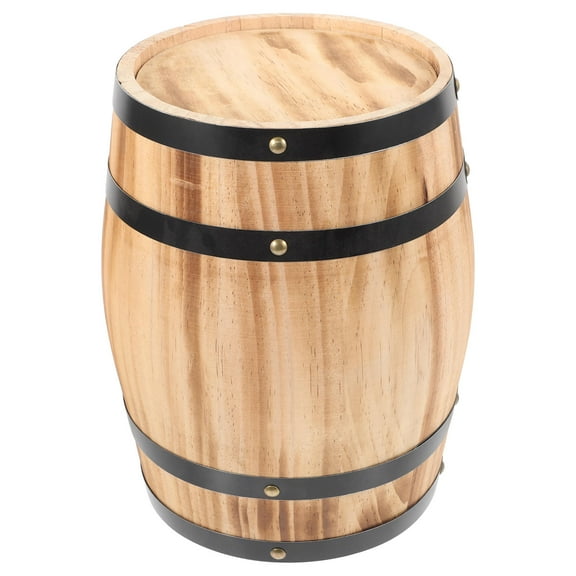 TABLETREANDS Wine Barrel Ornament 1Pcs Rustic Bucket for Home and Bar Decor 27.5X20X20CM