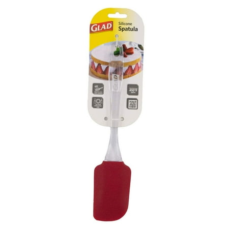 GLAD Silicone Spatula in Red with Clear Handle