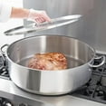 thumbnail image 3 of Truecraftware – 30 Qt. Stainless Steel Braiser Pot with Encapsulated Base and Cover - Heavy-Duty Brazier Pot Cookware Dishwasher and Oven Safe NSF, 3 of 5