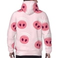 thumbnail image 7 of Lsque Cute Pig Nose Pattern Casual Men's Hoodie,Hooded Sweatshirt with Kangaroo Pocket,Pullover Hoodie-Small, 7 of 7