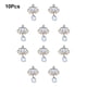 thumbnail image 5 of Qarigey 10 Uds. De botones a presión de diamantes de imitación a la moda, colgantes dorados para disfraces DIY, broche para decoración de Ropa, zapatos y accesorios Miscelánea Tipo 13, 5 of 6