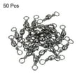 thumbnail image 3 of Fishing Barrel Swivel, 50Pcs 41lb Carbon Steel Terminal Tackle, Black, 3 of 6