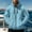 Light Blue, variant on Ahabrexf Hooded Jackets for Men, Casual Solid Color Zip-Front Outerwear with Pockets