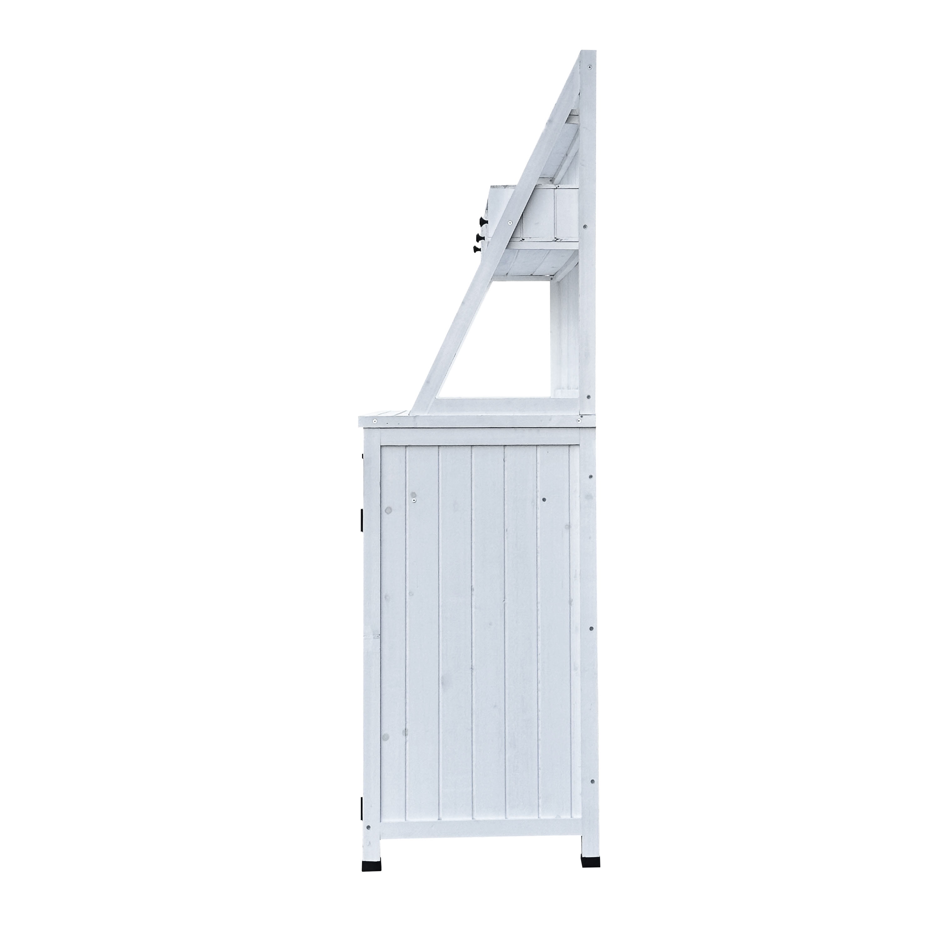 MAYEERTY 64.5" Tall Wood Potting Bench, Outdoor Garden Workstation with Drawers, Storage Cabinet, for Patio, Backyard, Greenhouse