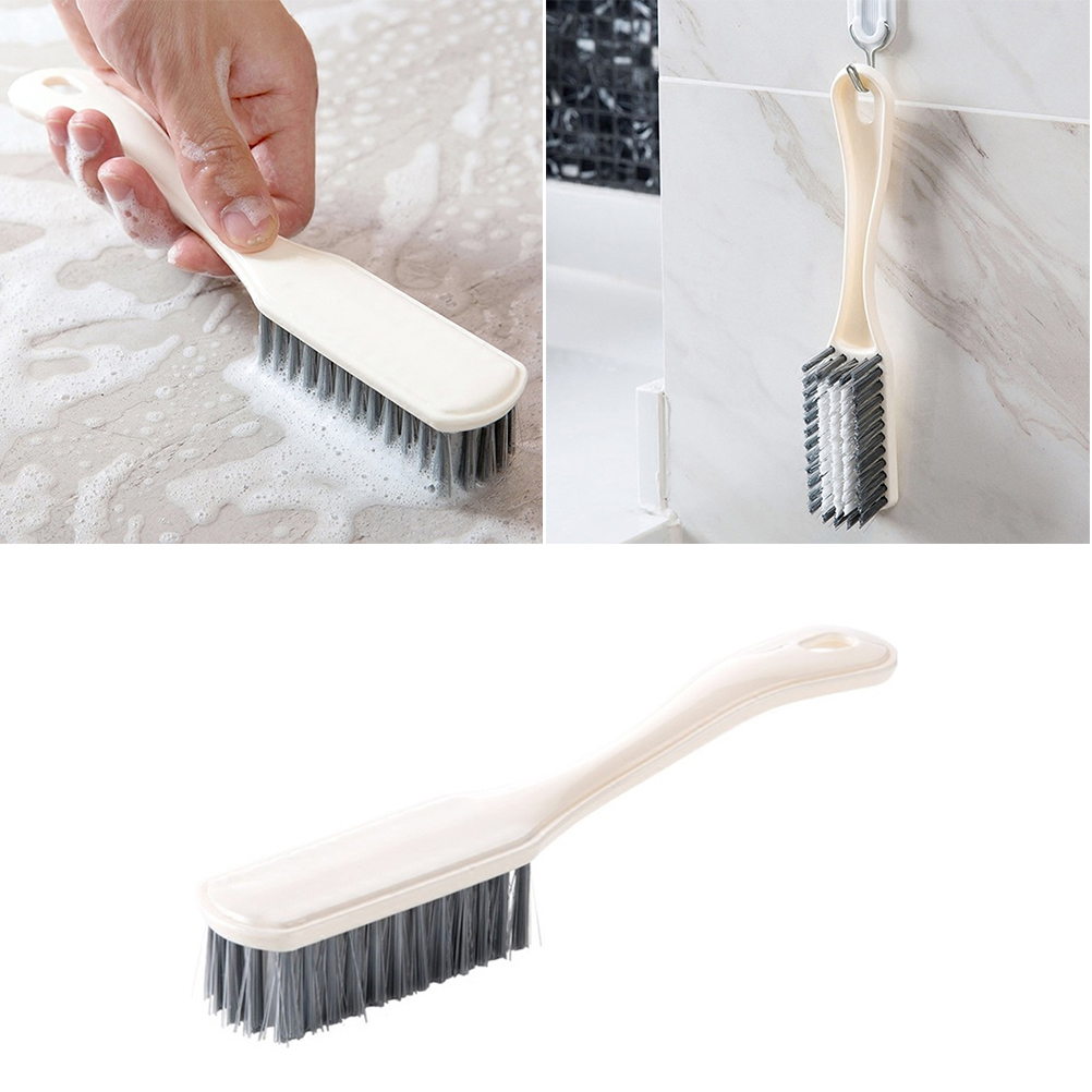 1pc Soft Bristle Cleaning Brush With Long Handle For Shoes