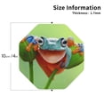 thumbnail image 2 of Gaeub Flying Frog On Branch Print 4 Pcs Leather Coasters for Drinks ,Drink Coasters Sets,Drink Table Cup Coasters for Living Room Kitchen Coffee Decor-Octagon, 2 of 6