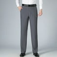 thumbnail image 2 of SEAOPEN Men's Slim Fit Dress Pants Stretch Casual Business Suit Pants Waist Golf Pants under 10 dollars Gray,S, 2 of 3
