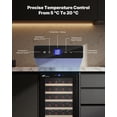thumbnail image 3 of Upstreman 24 Bottle Wine Cooler Refrigerator, Freestanding Wine Chiller Compressor Wine Refrigerator with Glass Door, Touch Control & LED Light, 41-68°F Temperature Control, Black W24, 3 of 7