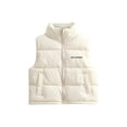 thumbnail image 2 of AUNVITO Boys Girls 3-15Y Thickened Sleeveless Quilted Vest with Zip-Up Stand Collar, Warm Cotton Padded Outerwear for Autumn Winter, 2 of 9