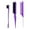 Purple, variant on 3Pcs/Set Hair Styling Comb Kit with Double-side Edge Control Teasing Bristle Brush Rat Tail Women Comb Back Brushing Combing Braiding Slicking Styling Brush
