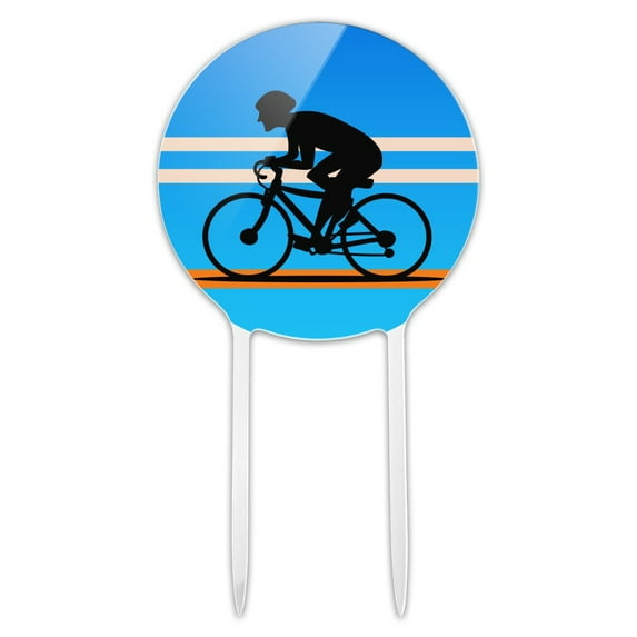 Acrylic Road Bike Cycling Biking Bicycle Cake Topper Party Decoration for Wedding Anniversary Birthday Graduation