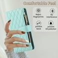 thumbnail image 4 of Stylish iPhone SE 2022/2020/ iPhone 8 7 Case Wallet with Card Slots and Zipper Pocket, Hand Wrist + Crossbody Strap RFID Blocking Girls Women Case for Apple iPhone SE 3rd 2nd Gen, Skyblue, 4 of 9