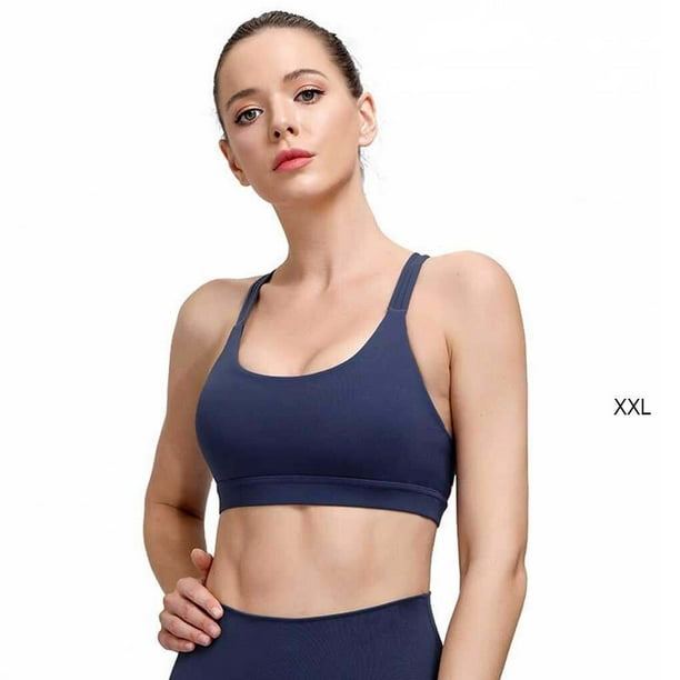 Women Sports Bra Elastic Bralette Chest Lift Support Chest Lift Strappy Top  Underwear Sweat-wicking Lingerie Vest for Gym Running XXL 
