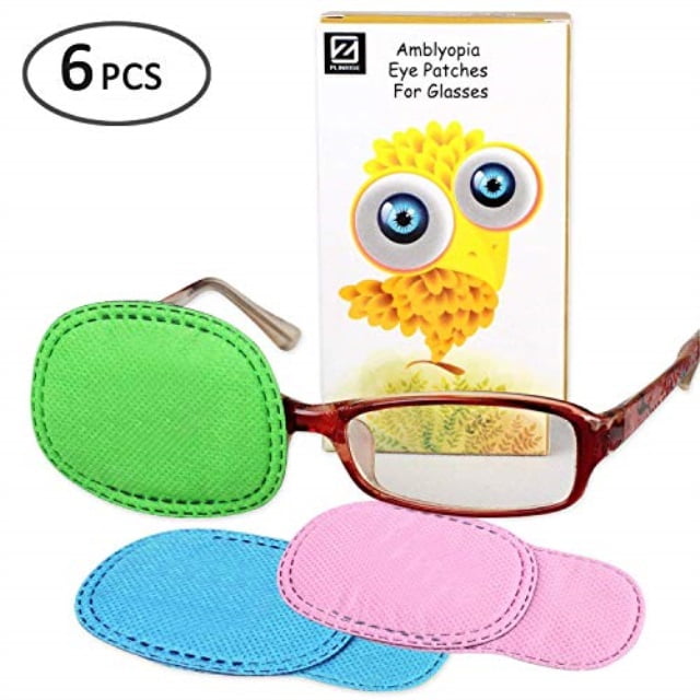 plinrise 6 pcs amblyopia eye patch for glasses, treat lazy eye