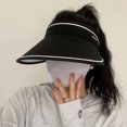 thumbnail image 4 of bestolf Women Sun Hat Empty Top Adjustable Buckle Foldable Cap Summer Cycling Hiking Air Circulation Hat, 4 of 7