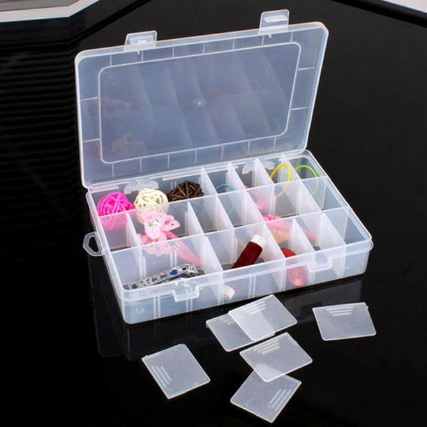 EASTIN 24 Grids Transparent Storage Box Tools Empty Case PP Plastic Jewelry  Container Part Organizer 