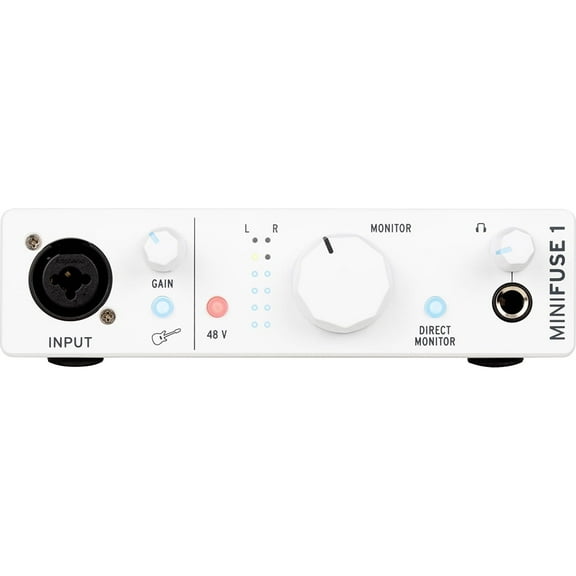 Arturia MiniFuse 1 Portable Single Input USB-C MIDI Audio Interface, White