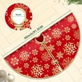 thumbnail image 2 of DeckTheHalls Christmas Tree Skirt 36 Inch, Snowflake Round Red Tree Skirt, Christmas Tree Skirts for Christmas Party and New Year Party, Xmas Tree Skirt Cover for 4-6ft Christmas Tree Decoration, 2 of 7