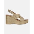 thumbnail image 2 of Time and Tru Women's Crossband Wedge Sandal, 2 of 6