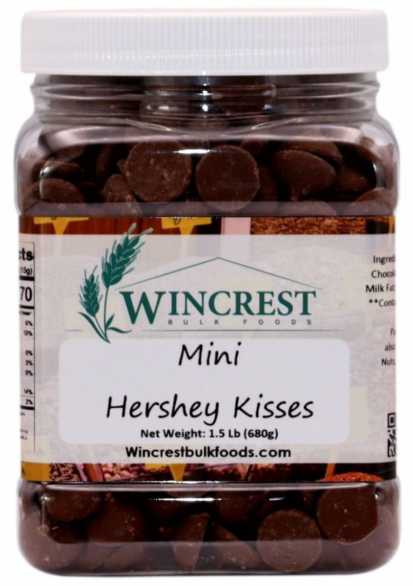 WinCrest Mini Unwrapped Hershey Kisses 1.5 Lb Tub