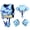 Blue Shark, variant on Koorium 3-in-1 Toddler Swim Vest Life Jacket for Kids,Pool Floaties Jacket 33-66lbs, Toddler Anti-Chafe Remove Arm Floats Swim Jacket with Water Wings for Boys Girls Child