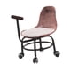thumbnail image 5 of Taburete bajo móvil con ruedas y asiento con pasamanos, estructura de metal, juguete educativo, silla giratoria para niños con ruedas Rosa, 5 of 9