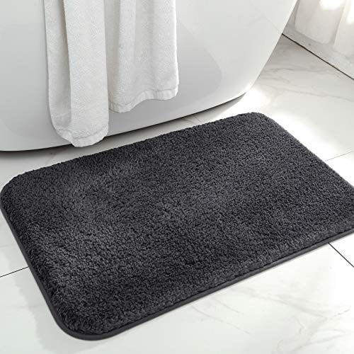 Extra Soft and Absorbent Bath Rugs 24x16 Machine Wash Dry Shower Non-Slip Carpet Mat for Tub and Bath Room DEXI Bathroom Rug Mat Brown