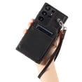 thumbnail image 6 of Crossbody Wallet Case for Samsung Galaxy S22 Ultra with Card Slot Holder, Magnetic Flip Folio Purse Case, PU Leather Zipper Handbag with Detachable Lanyard Strap & Shoulder Strap, Black, 6 of 10