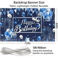 thumbnail image 5 of Happy Birthday Party Banner Backdrop for Men Women Boys, Blue Birthday Large Banner Party Decorations Supplies, Sign Poster Background Decor 72X44 Inch, 5 of 5