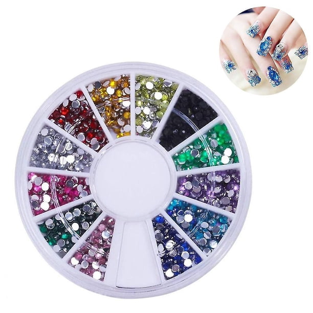 4 cajas de decoración de uñas, decoración de uñas con purpurina, 3,0 mm