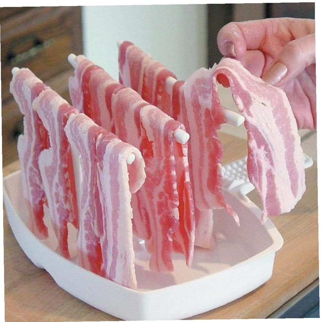 Bacon Hanger Microwave Bacon Rack Hanger Cooker Tray for Cook Bar Crisp