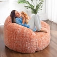 thumbnail image 2 of Faux fur bean bag chair - high-density foam, plush armrest design, leisure seating para all ages, great para reading, gaming, y relaxing, 2 of 6