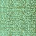 thumbnail image 1 of Ahgly Company Indoor Square Abstract Light Blue Modern Area Rugs, 4' Square, 1 of 4