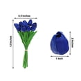 thumbnail image 2 of BalsaCircle 10 Royal Blue 13" Single Floral Stem Foam Tulips Flowers Blooms, 2 of 7
