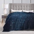 thumbnail image 4 of Kll Fleece Blanket Plush Throw Blanket Blue Glitter Retro,Soft Fuzzy Cozy Flannel Blanket For Couch Sofa Bed.(60"X50"), 4 of 9