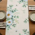 thumbnail image 5 of Table Runners 90 Inches Long Dress Scarves, Spring Floral Farmhouse Coffee/Dining/Kitchen Table Runner for Living Room, Daisy Eucalyptus Leaves Watercolor Rustic 13x90 Inch, 5 of 9