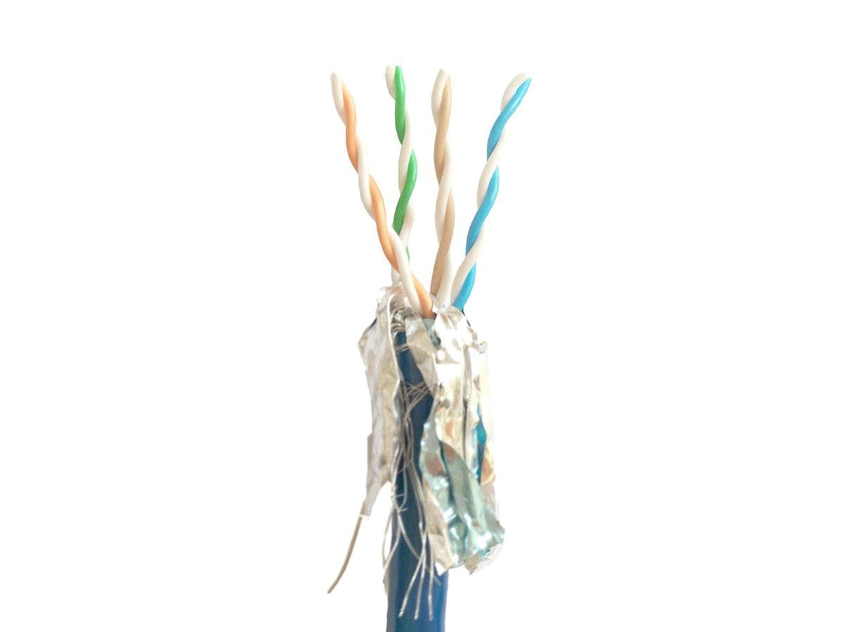 Monoprice Cat8 Network Cable - 250 Feet Bulk - Blue | 2GHz, S/FTP Shielded, Solid, 22AWG, 40G, Bare Copper, For Ethernet Switch, Modem, Router - Entegrade Series