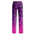 thumbnail image 5 of Halloween Sleep Pants for Women Bat Ghost Print Drawstring Stretchy Pajama Pants, 5 of 5