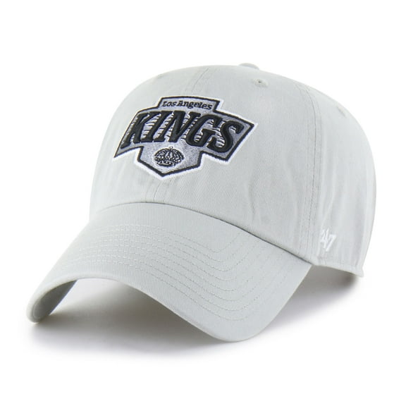 Men's '47  Gray Los Angeles Kings Core Logo Clean Up Adjustable Hat