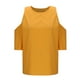 thumbnail image 5 of Vestidos Casuales Para Mujer, Blusas De Mujer De Moda Blusa holgada con hombros descubiertos y cuello redondo con mangas cortas para mujer, 5 of 6